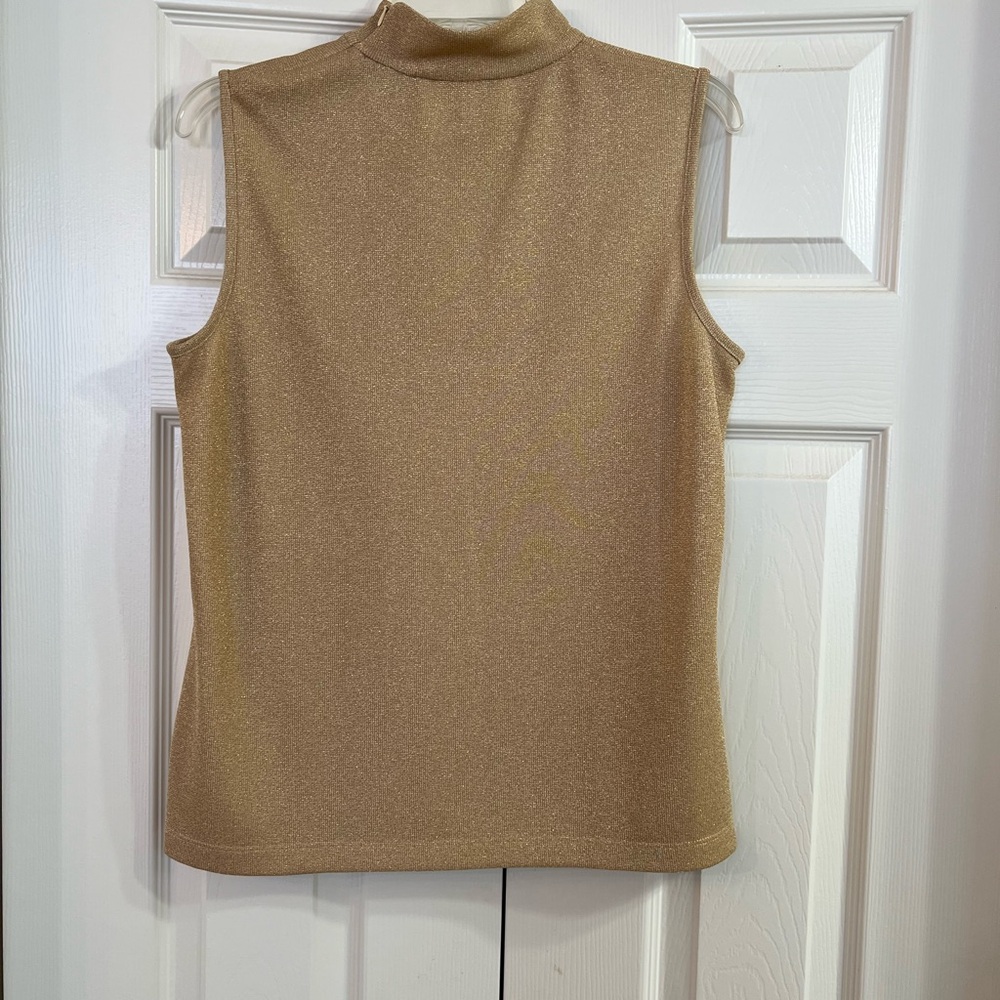 Vintage St. John Gold Sleeveless Knit Top